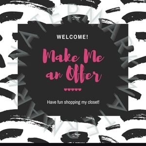 Make Me an Offer Graphic Sign - Black & Pink